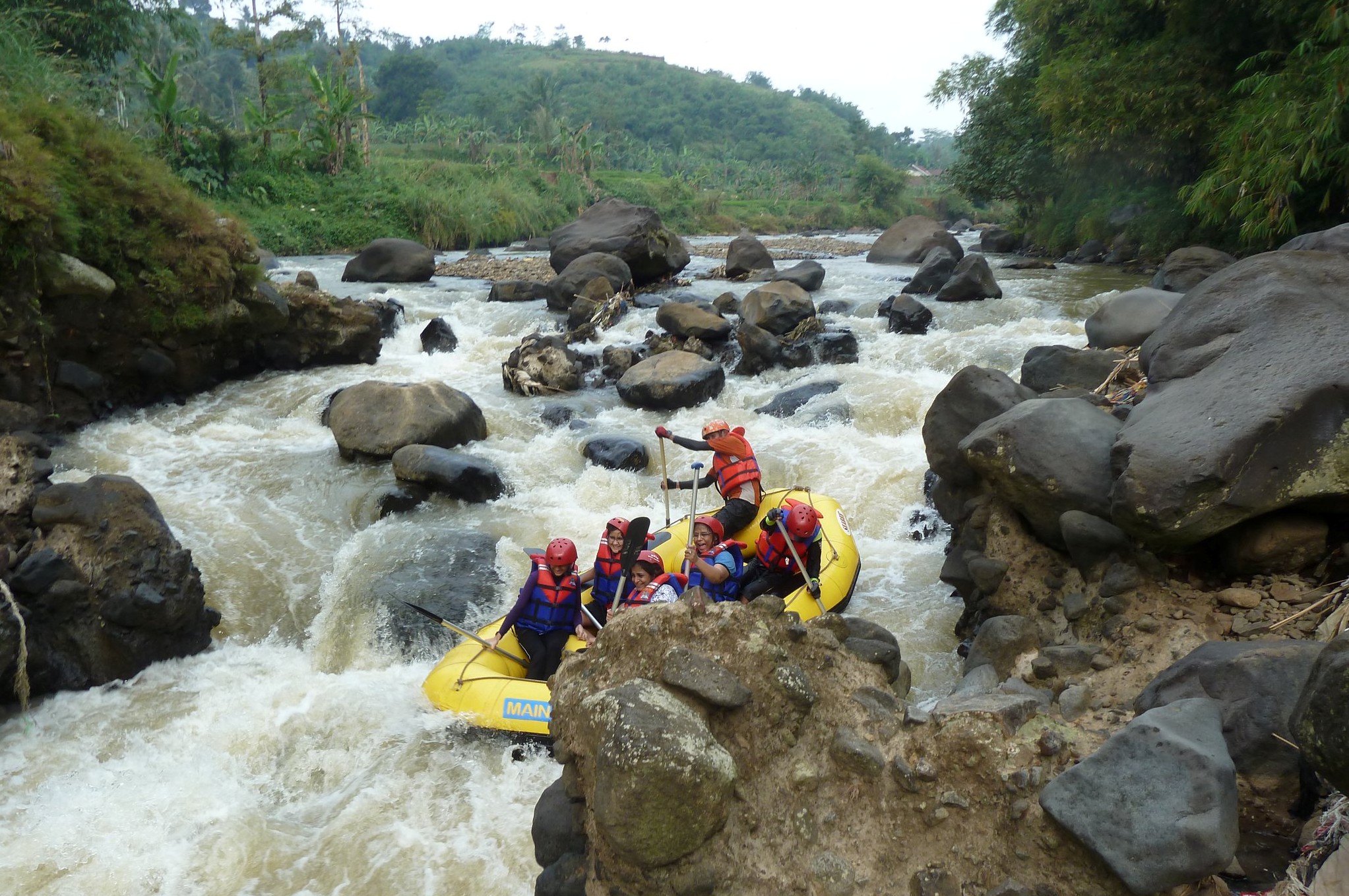 Rafting on River Cisadane