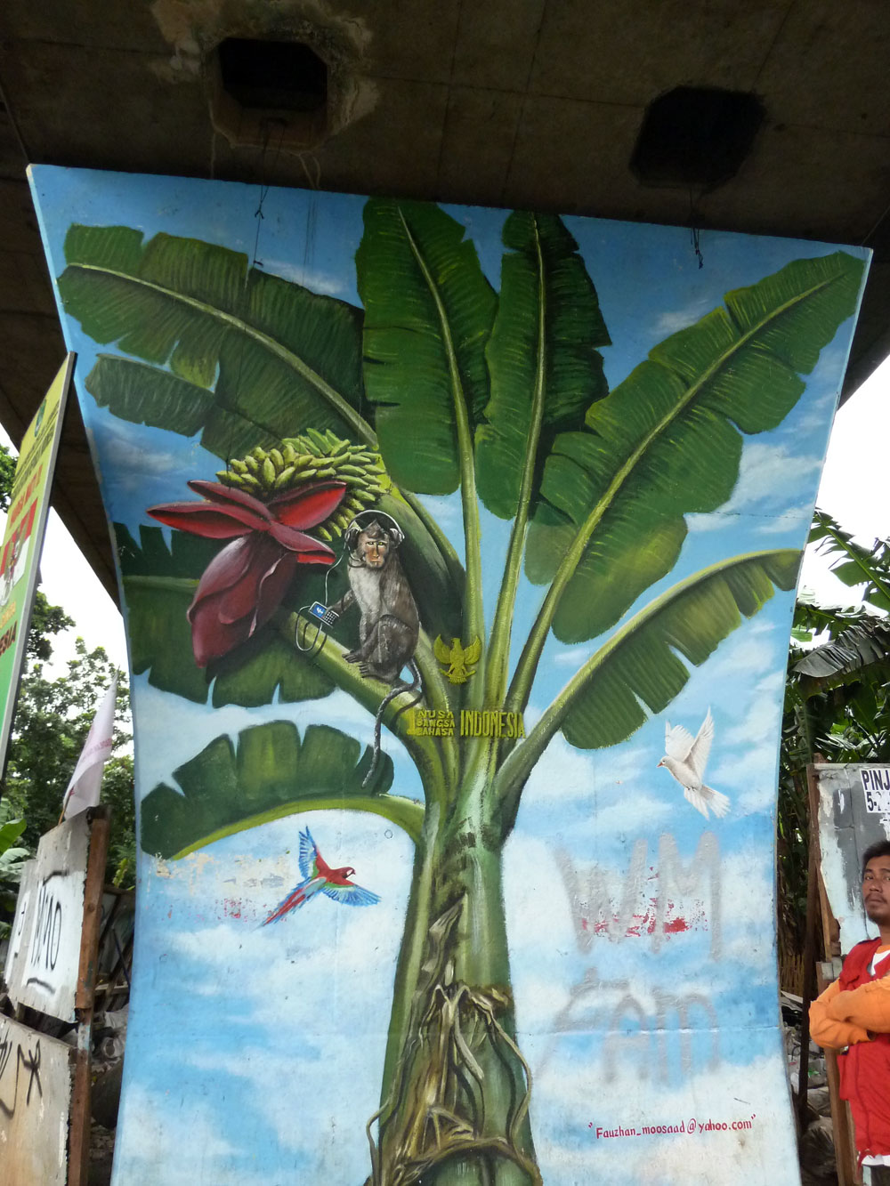 Graffiti of Banana Tree and Monkey